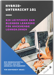 Das Bild zeigt das Cover des E-Books Hybridunterricht