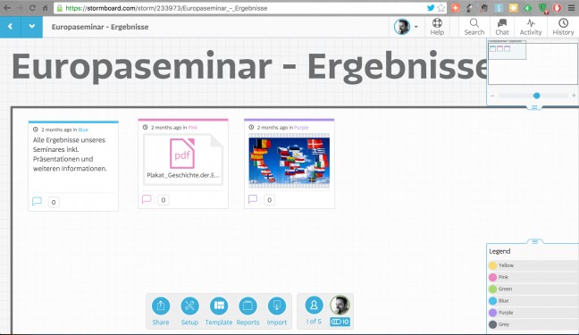 Screenshot „Padlet” 