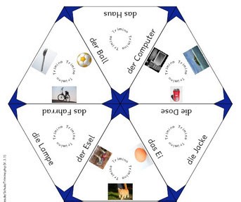 Abbildung eines Trimino für die Wortschatzarbeit