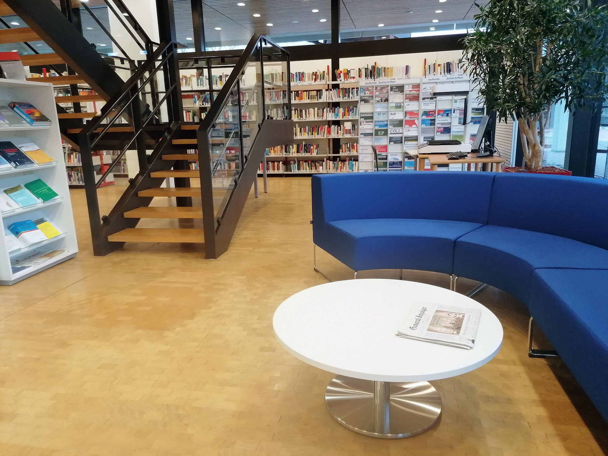 Das Bild zeigt die Bibliothek des Deutschen Instituts für Erwachsenenbildung – Leibniz-Zentrum für Lebenslanges Lernen e.V.