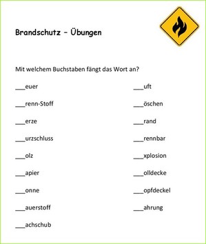 Wortübung zum Brandschutz