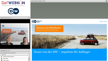 Screenshot: Deutsche Welle bei der DaFWEBKON 2017 