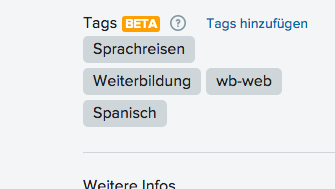 Screenshot: Tags auf Flickr