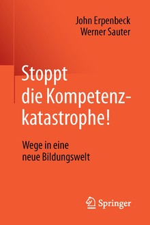 Buchcover von Erpenbeck und Sauter "Stoppt die Kompetenzkatastrophe!". Roter Hintergrund und weißer Titel.